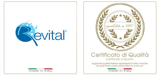 Certificato di qualità e unicità Revital acqua