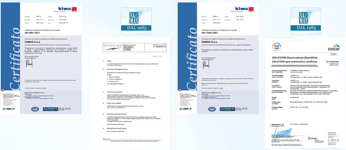 Certificazioni per i prodotti per l’acqua di casa Revital ®